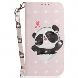 Folio Deksel Sony Xperia 1 Vi Panda Love Med Stropp