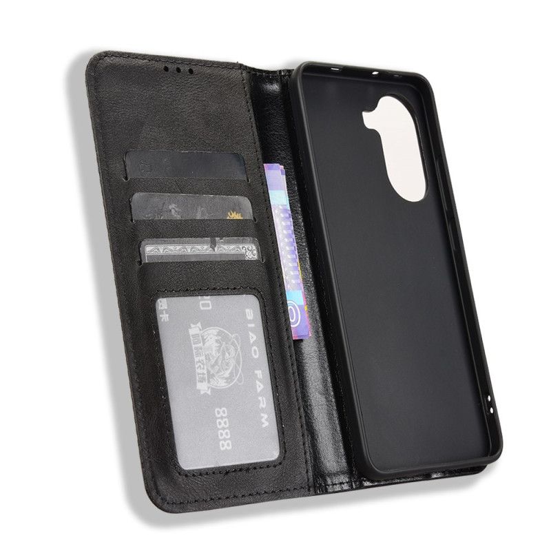 Folio Deksel Lær Poco X7 Pro 5g Mobildeksel Vintage Kant