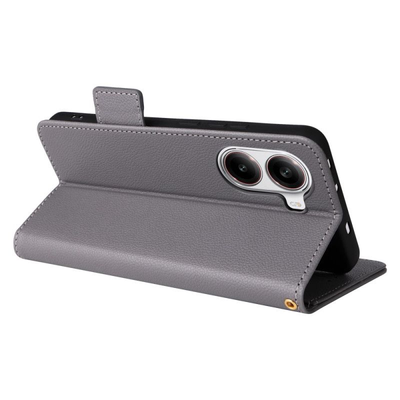 Folio Deksel Poco X7 Pro 5g Litchi-imitasjon Med Stropp Beskyttelse Deksel