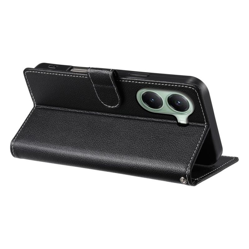 Folio Deksel Poco X7 Pro 5g Litchi-skinnstil