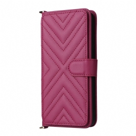 Folio Deksel Poco X7 Pro 5g Multifunksjonell Quiltet Beskyttelse Deksel