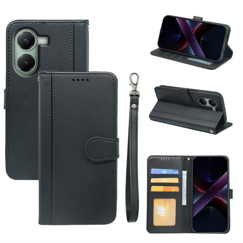 Folio Deksel Poco X7 Pro 5g Premium Med Stropp Beskyttelse Deksel