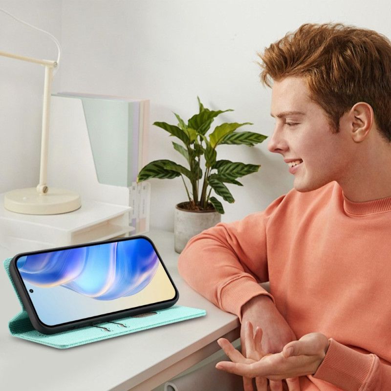 Folio Deksel Poco X7 Pro 5g Teksturert Skinneffekt Rfid-blokkering