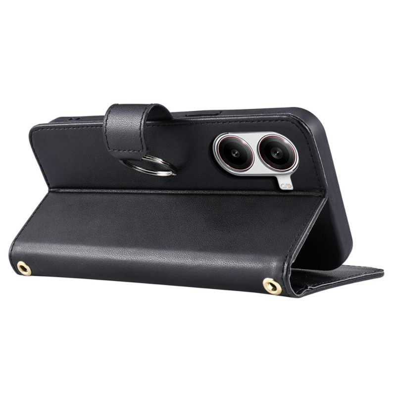 Folio Deksel Poco X7 Pro 5g Vattert Design Med Snor Og Skulderstropp