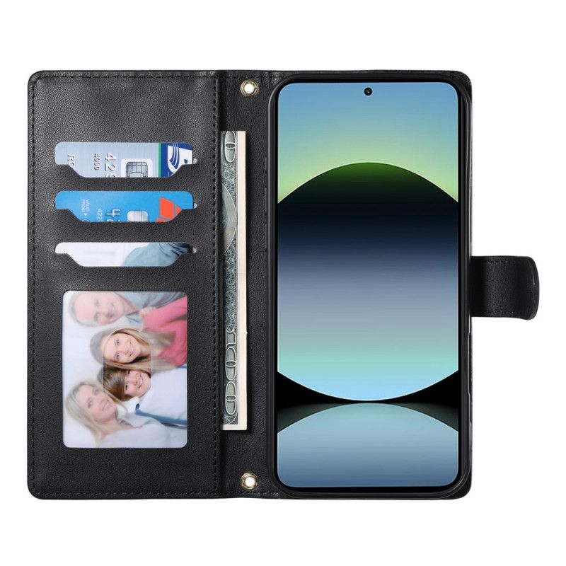 Folio Deksel Poco X7 Pro 5g Vattert Med Stropp Og Skulderstropp