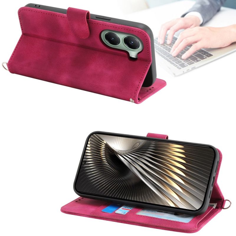 Folio Deksel Til Poco X7 Pro 5g Blomstermønster Med Stropp Og Skulderstropp