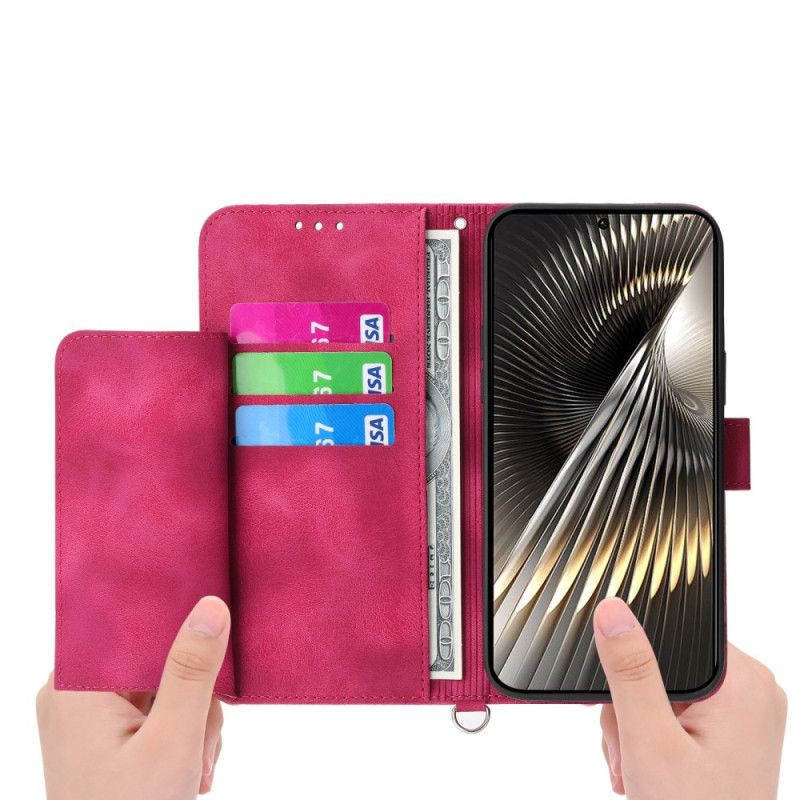 Folio Deksel Til Poco X7 Pro 5g Blomstermønster Med Stropp Og Skulderstropp