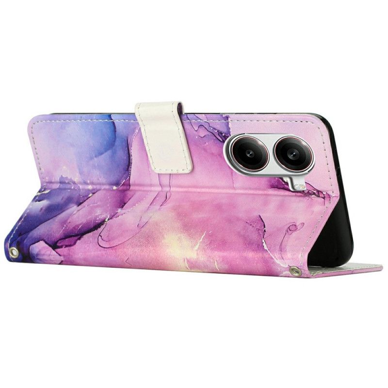 Folio Deksel Til Poco X7 Pro 5g Marmoreffekt Med Stropp