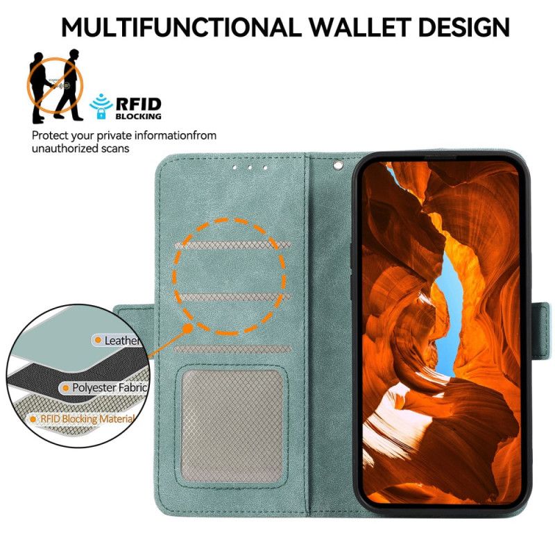 Lærdeksel Folio Deksel Poco X7 Pro 5g Abeel Vintage Semsket Skinneffekt