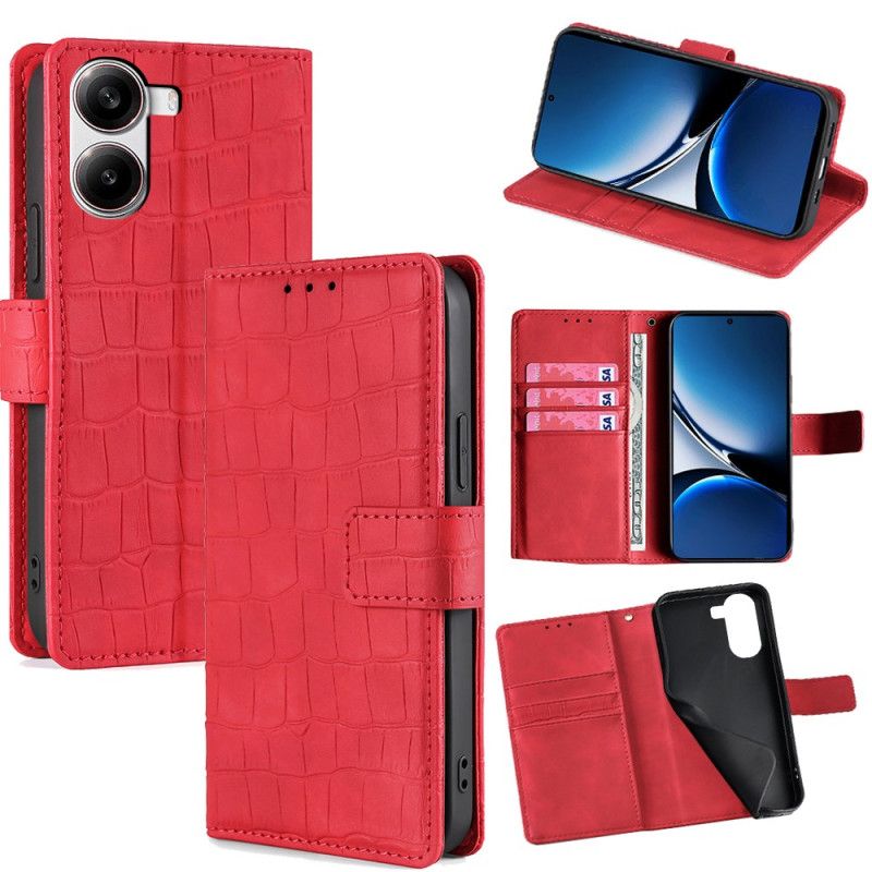 Lærdeksel Folio Deksel Poco X7 Pro 5g Krokodillestil