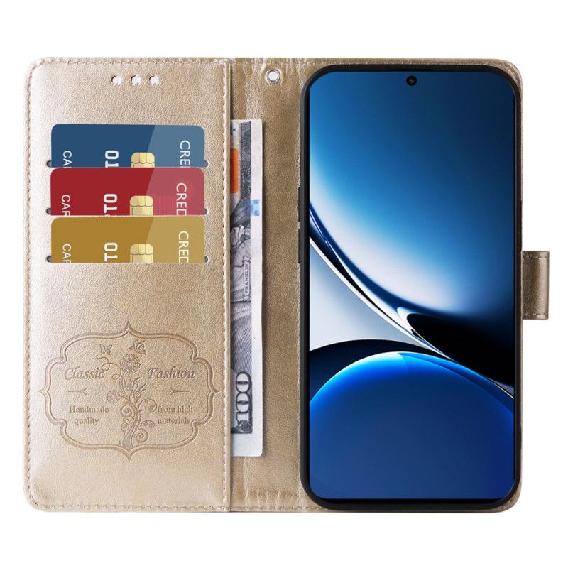 Lærdeksel Folio Deksel Poco X7 Pro 5g Mobildeksel Blomster-snor