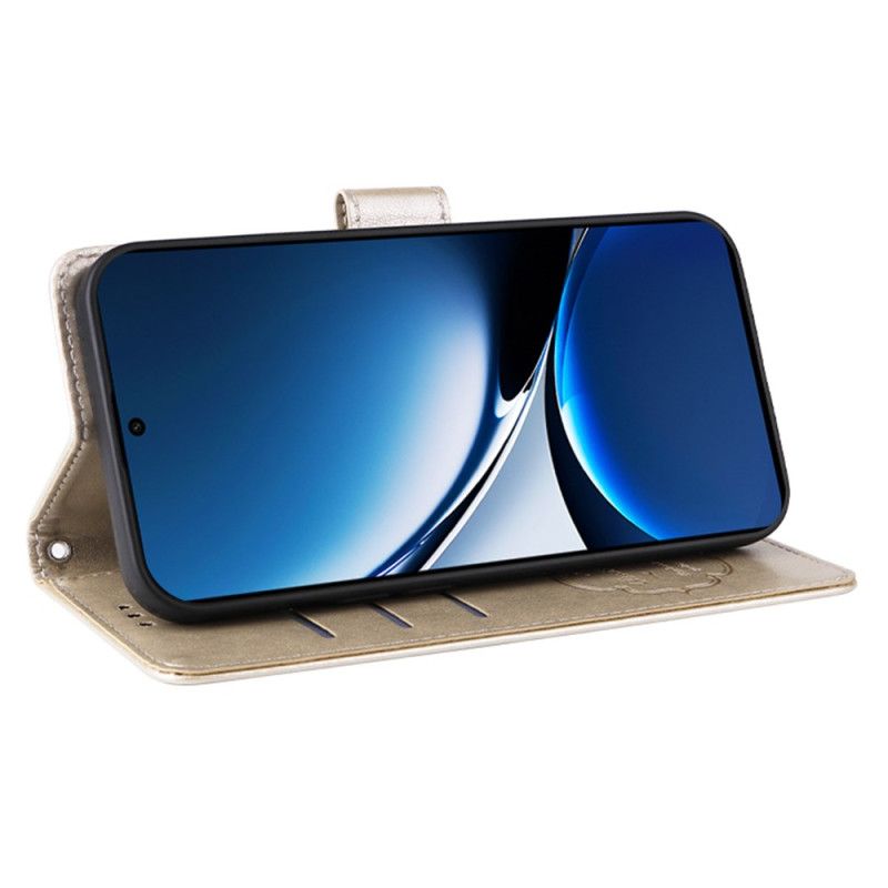 Lærdeksel Folio Deksel Poco X7 Pro 5g Mobildeksel Blomster-snor