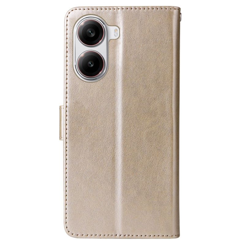 Lærdeksel Folio Deksel Poco X7 Pro 5g Mobildeksel Blomster-snor