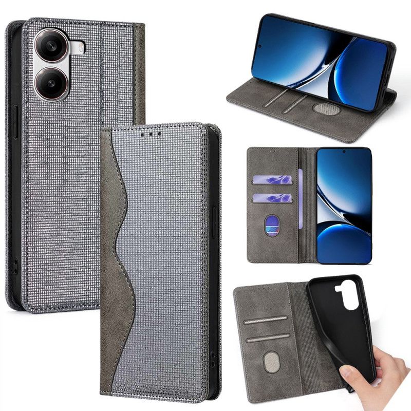 Lærdeksel Folio Deksel Poco X7 Pro 5g Mobildeksel Bølget Mønster