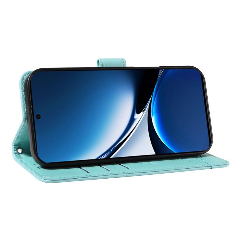 Lærdeksel Folio Deksel Poco X7 Pro 5g Mobildeksel Kattedesign Med Stropp