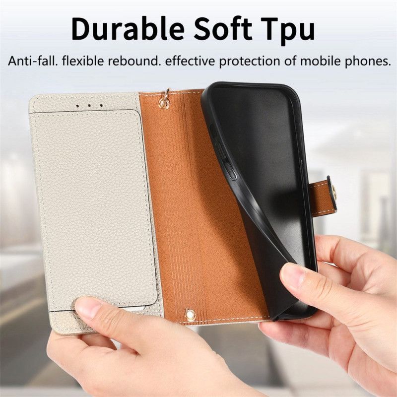 Lærdeksel Folio Deksel Poco X7 Pro 5g Mobildeksel Rfid-beskyttelseshjertedesign