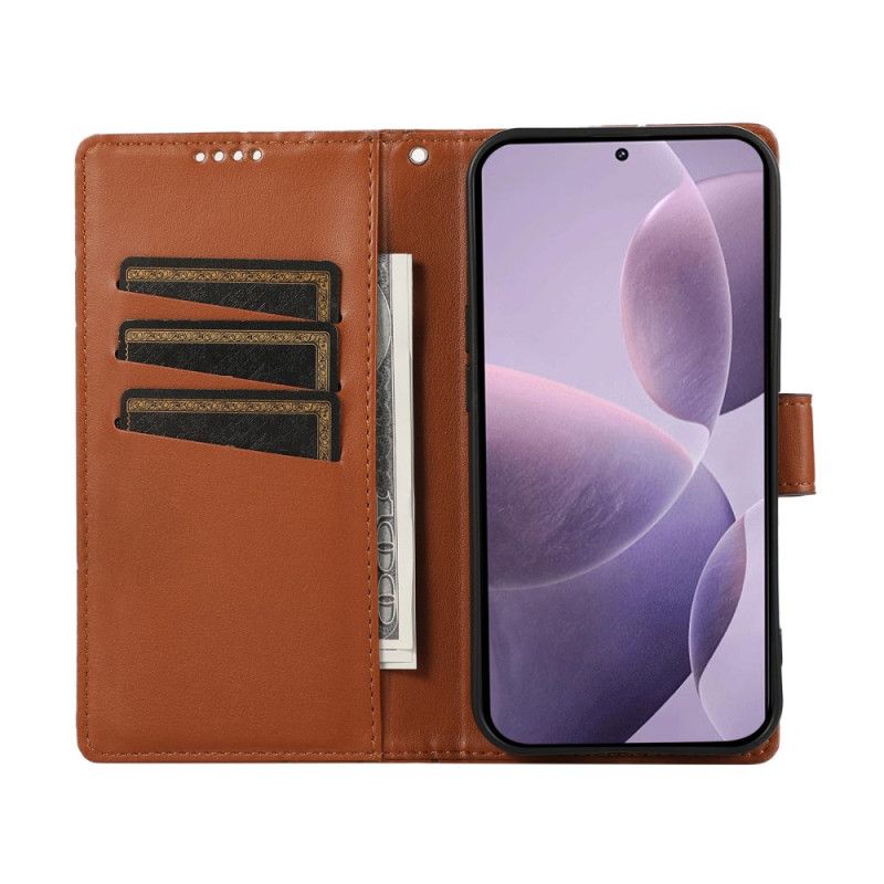 Lærdeksel Folio Deksel Poco X7 Pro 5g Mobildeksel Striper