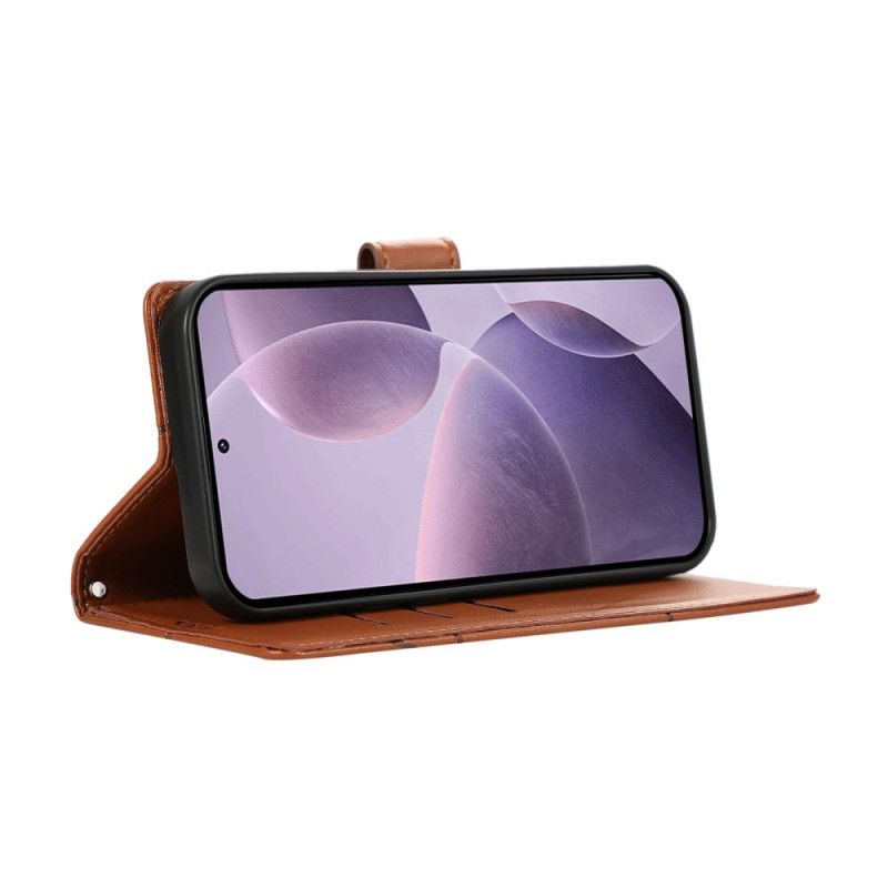 Lærdeksel Folio Deksel Poco X7 Pro 5g Mobildeksel Striper