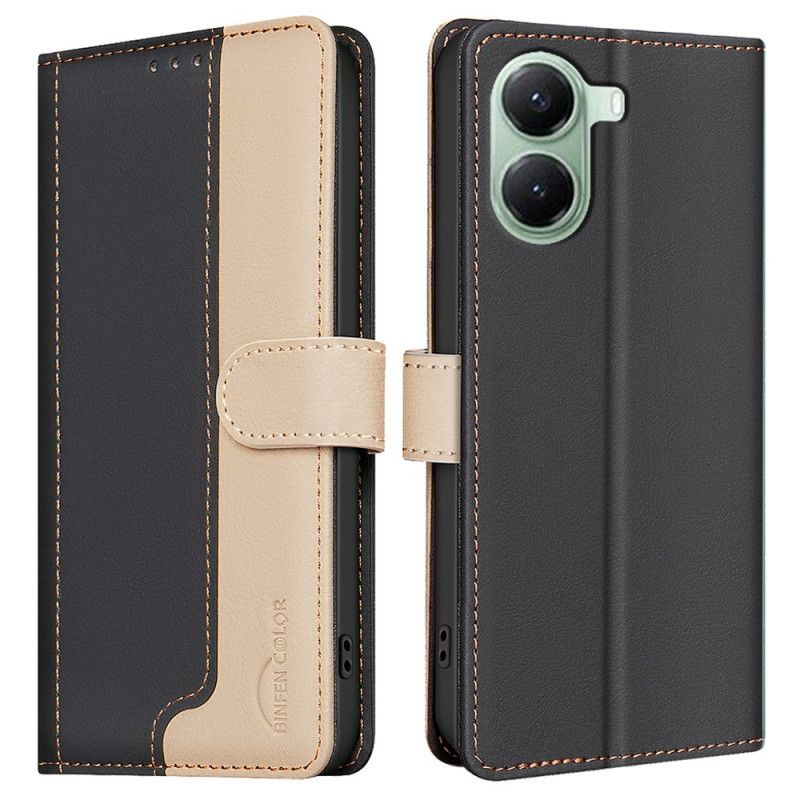 Lærdeksel Folio Deksel Poco X7 Pro 5g Mobildeksel Tofarget Binfen-farge