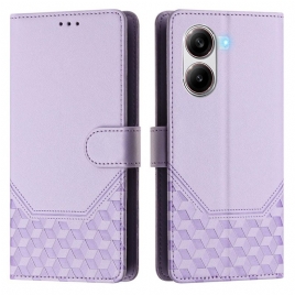 Lederhüllen Poco X7 Pro 5g Handyhülle Wabenmuster