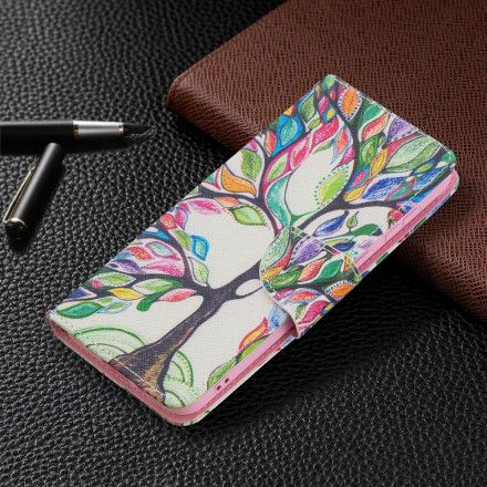 Folio Deksel Til Huawei P50 Farget Tre