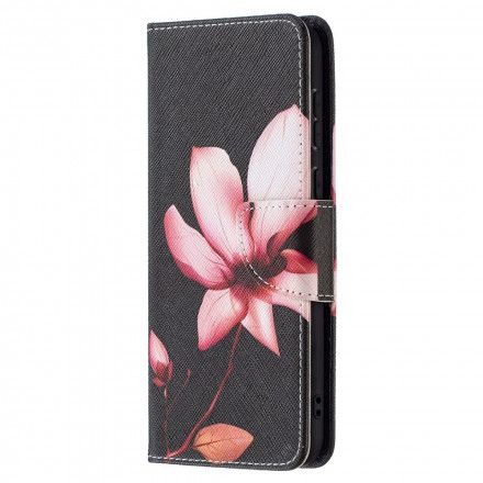 Folio Deksel Til Huawei P50 Rosa Blomst