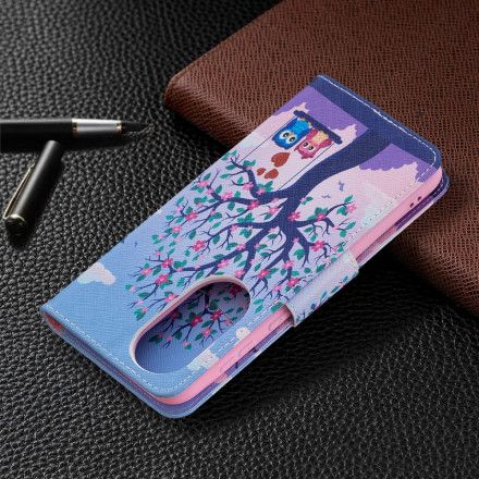 Folio Deksel Til Huawei P50 Ugler På Husken