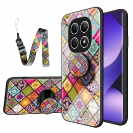 Deksel Xiaomi Redmi Note 15 5g Mobildeksel Patchwork-stativ Og Stropp