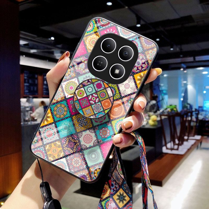 Deksel Xiaomi Redmi Note 15 5g Mobildeksel Patchwork-stativ Og Stropp