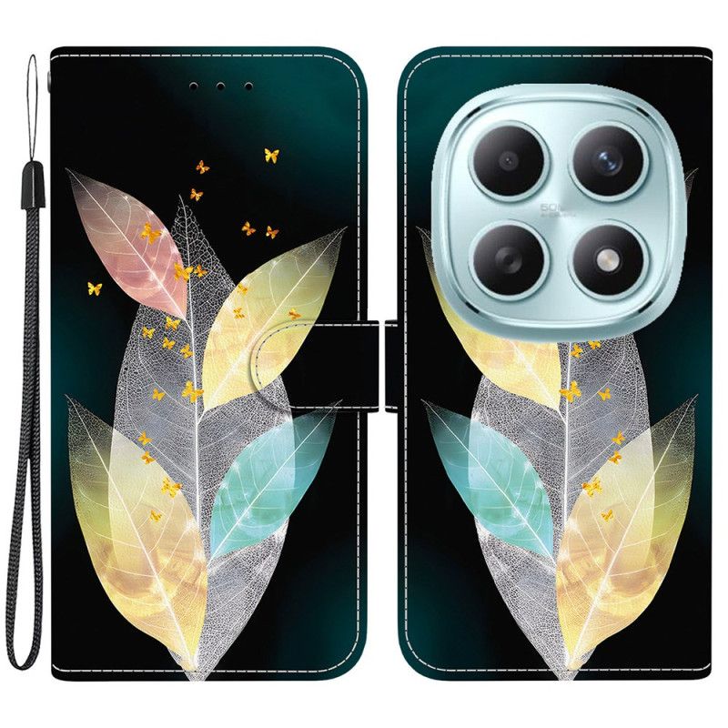 Folio Deksel Til Xiaomi Redmi Note 15 5g Fargerike Blader