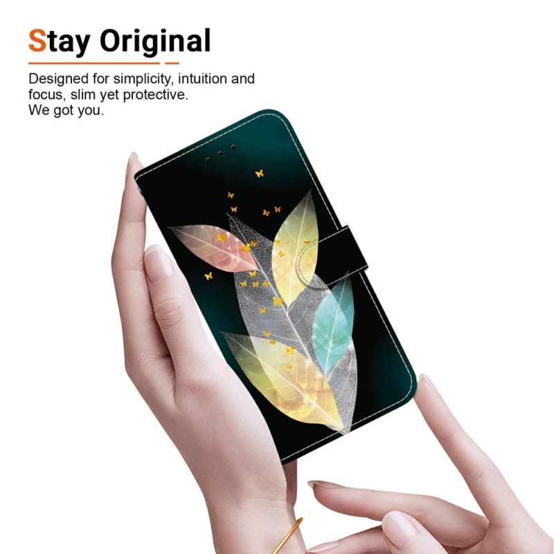 Folio Deksel Til Xiaomi Redmi Note 15 5g Fargerike Blader