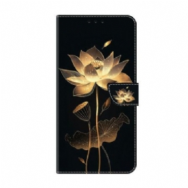 Folio Deksel Til Xiaomi Redmi Note 15 5g Gyllen Lotus