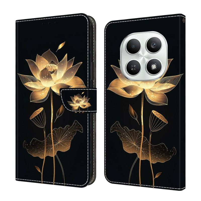 Folio Deksel Til Xiaomi Redmi Note 15 5g Gyllen Lotus