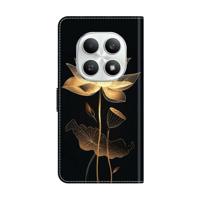 Folio Deksel Til Xiaomi Redmi Note 15 5g Gyllen Lotus