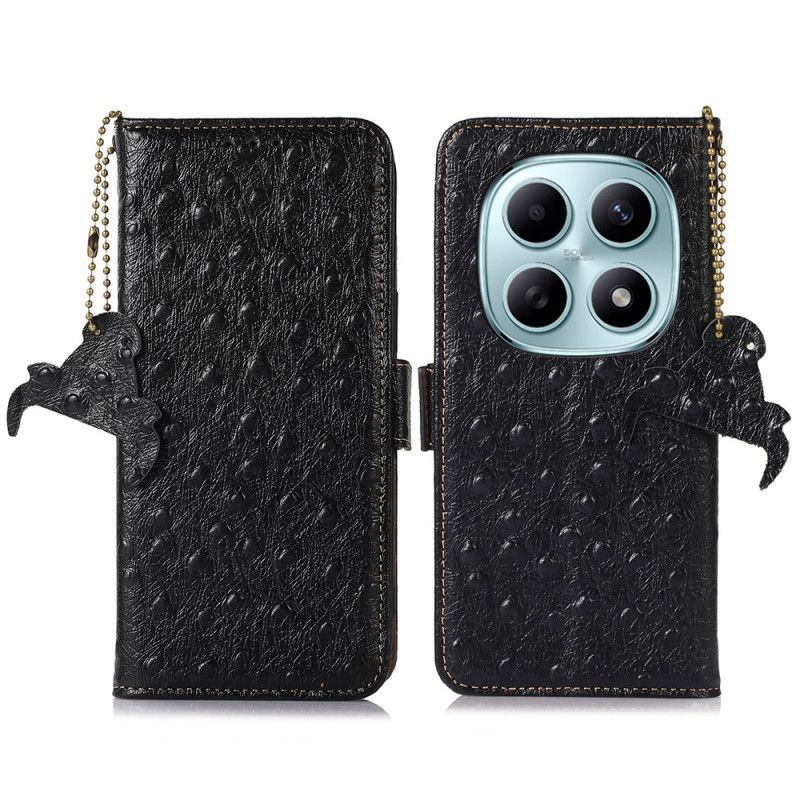 Folio Deksel Til Xiaomi Redmi Note 15 5g Rfid-blokkering Og Ekte Skinn