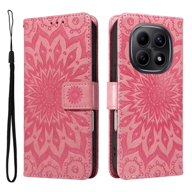 Folio Deksel Til Xiaomi Redmi Note 15 5g Solsikkemønster