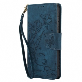 Folio Deksel Xiaomi Redmi Note 15 5g Blomster Og Sommerfugler Beskyttelse Deksel