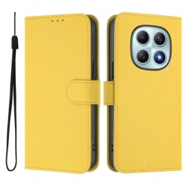 Folio Deksel Xiaomi Redmi Note 15 5g Ensfarget Beskyttelse Deksel