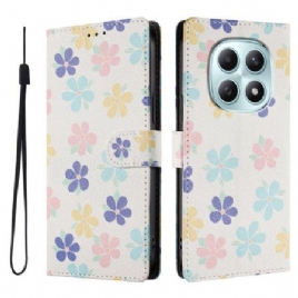 Folio Deksel Xiaomi Redmi Note 15 5g Fargerike Blomster Beskyttelse Deksel