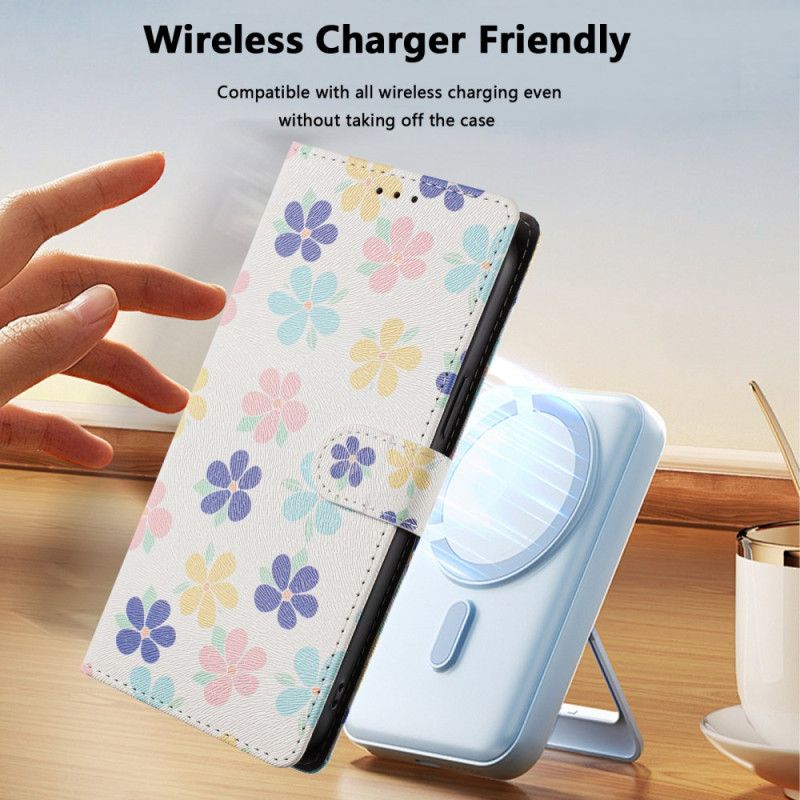 Folio Deksel Xiaomi Redmi Note 15 5g Fargerike Blomster Beskyttelse Deksel