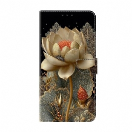 Folio Deksel Xiaomi Redmi Note 15 5g Gyllen Lotus Beskyttelse Deksel