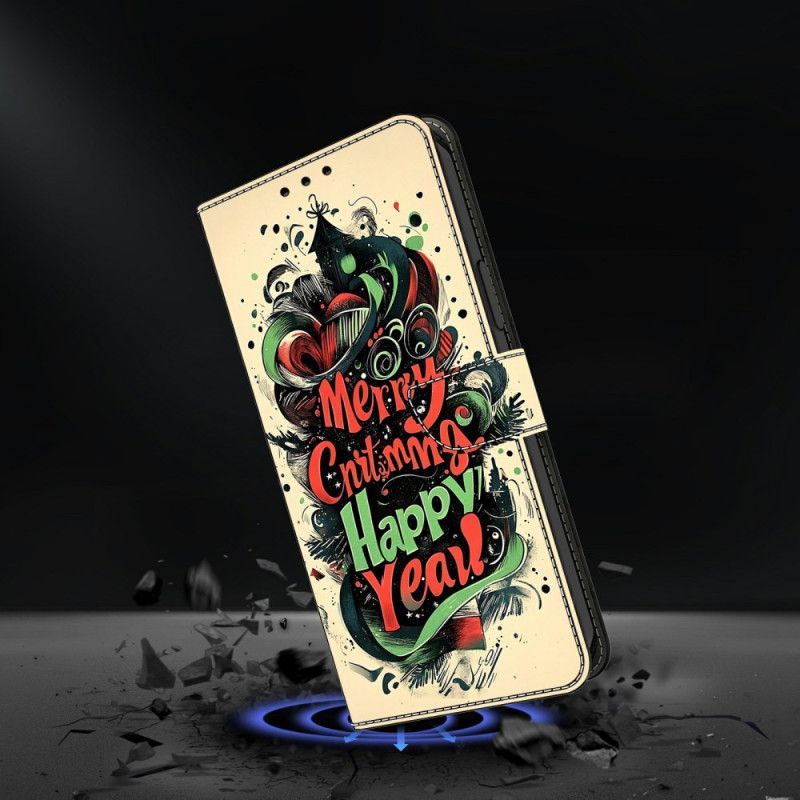 Folio Deksel Xiaomi Redmi Note 15 5g Julegraffiti Beskyttelse Deksel