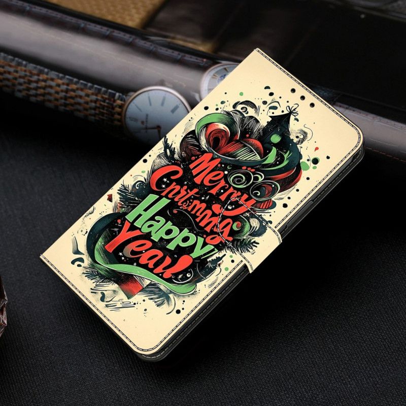 Folio Deksel Xiaomi Redmi Note 15 5g Julegraffiti Beskyttelse Deksel