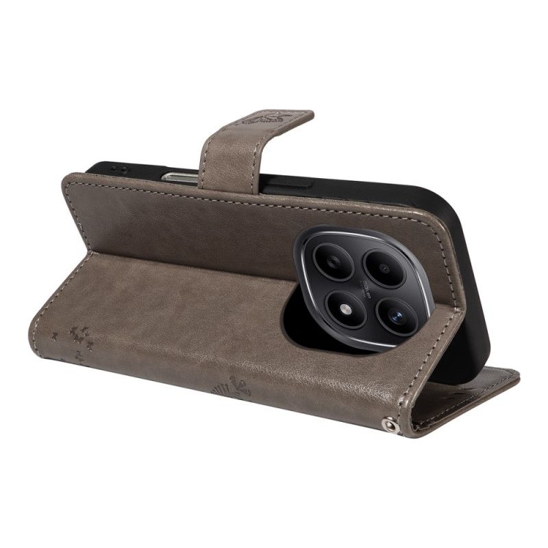 Folio Deksel Xiaomi Redmi Note 15 5g Katt- Og Tremønster Beskyttelse Deksel