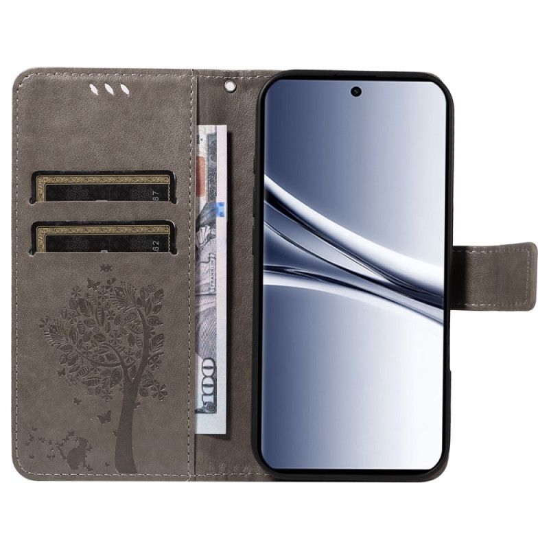 Folio Deksel Xiaomi Redmi Note 15 5g Katt- Og Tremønster Beskyttelse Deksel