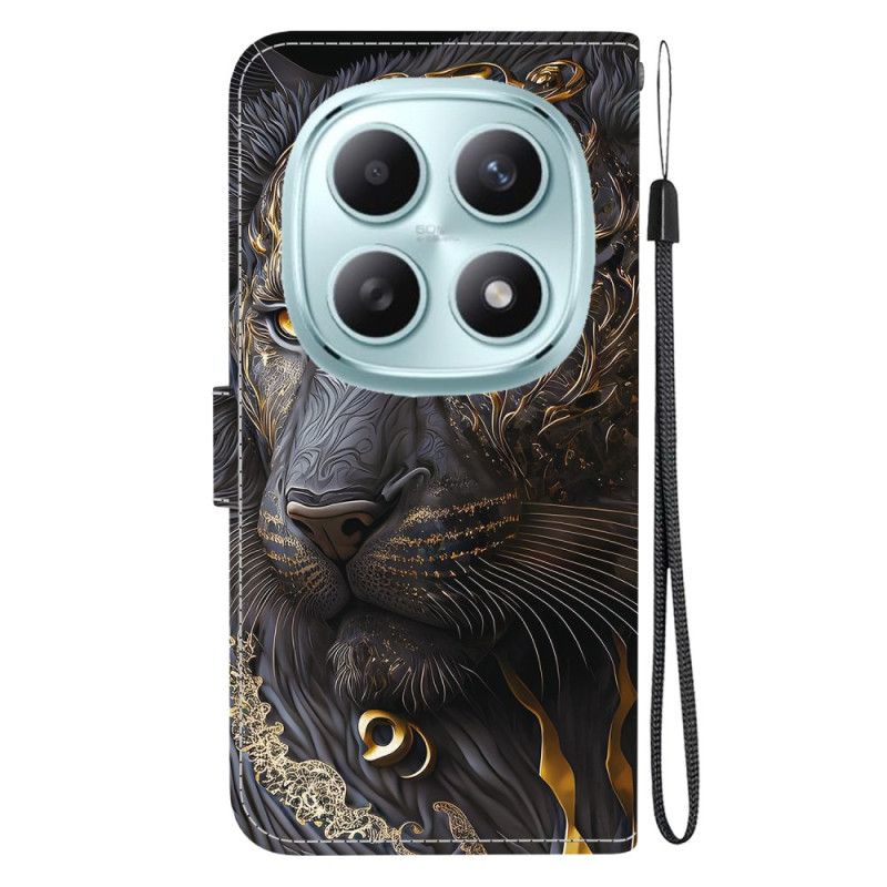 Folio Deksel Xiaomi Redmi Note 15 5g Løve I Gull