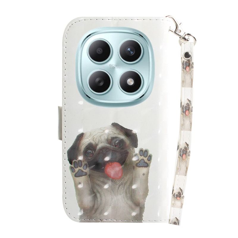 Folio Deksel Xiaomi Redmi Note 15 5g Mops Med Snor Beskyttelse Deksel