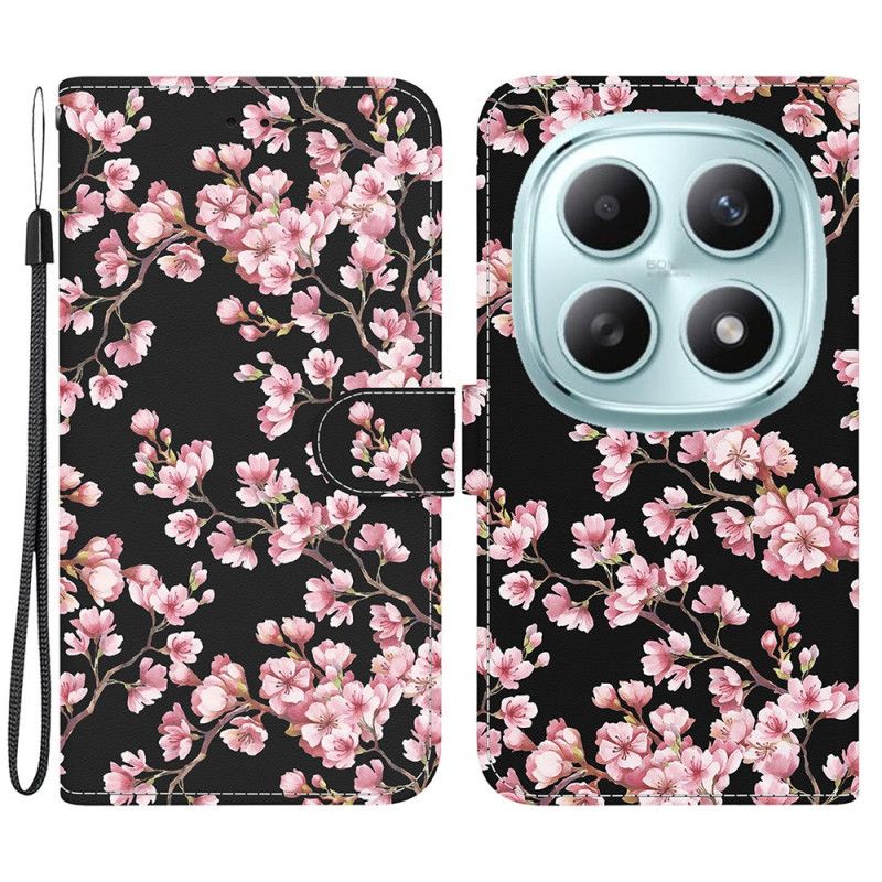 Folio Deksel Xiaomi Redmi Note 15 5g Plommeblomster