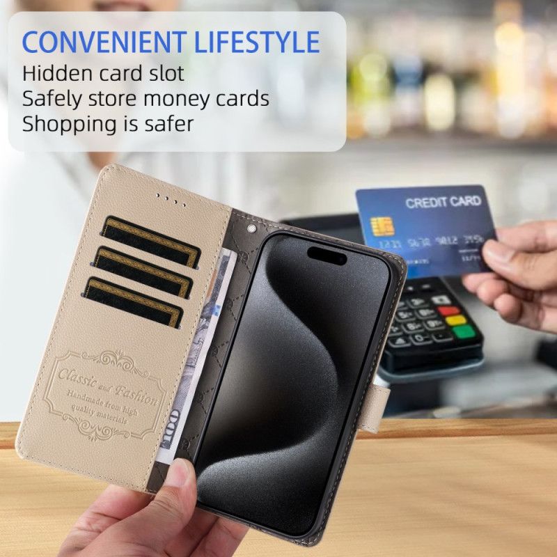 Folio Deksel Xiaomi Redmi Note 15 5g Rfid-blokkering Og Stropp Beskyttelse Deksel