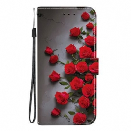 Folio Deksel Xiaomi Redmi Note 15 5g Røde Roser